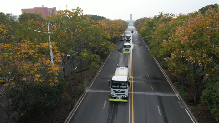 1+1＞2！徐工“洗掃清洗”黃金搭檔，還原美麗天門靚麗本色